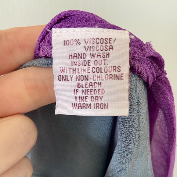 P/M Tunic in vibrant Purple & Pink fading to Blue - Picture 4 of 4